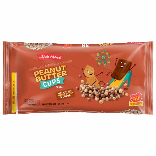 Malt-O-Meal® Peanut Butter Cups Bag Cereal Perspective: front