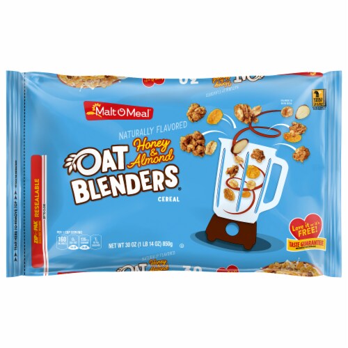 Malt-O-Meal® Honey Almond Oat Blenders® Family Size Bag Cereal Perspective: front