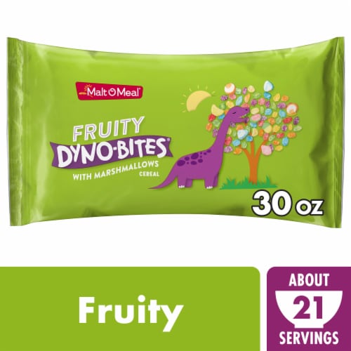 Malt-O-Meal Fruity Dyno-Bites with Marshmallows Family Size Bag Cereal Perspective: front
