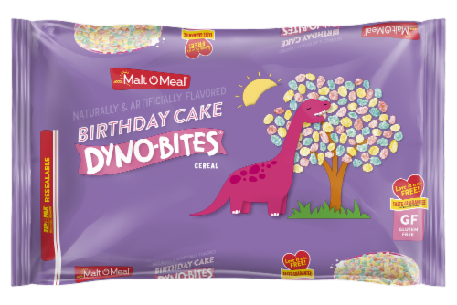 Malt-O-Meal® Birthday Cake Dyno-Bites Bag Cereal Perspective: front