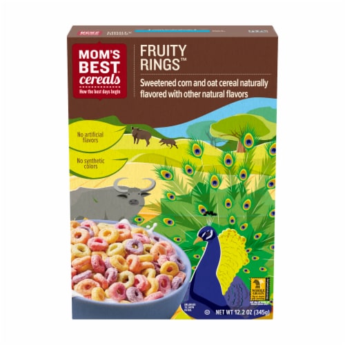 Mom's Best® Fruity Rings™ Cereal Perspective: front