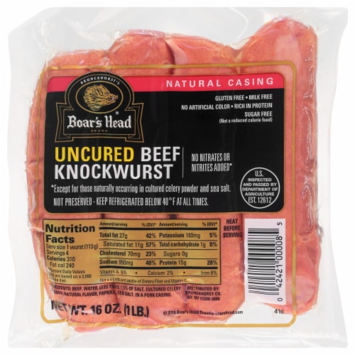 Boar’s Head Uncured Beef Knockwurst