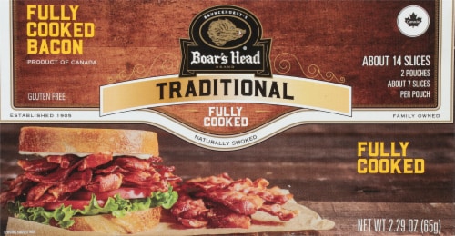 Boar's Head Naturally Smoked Traditional Bacon Perspective: front