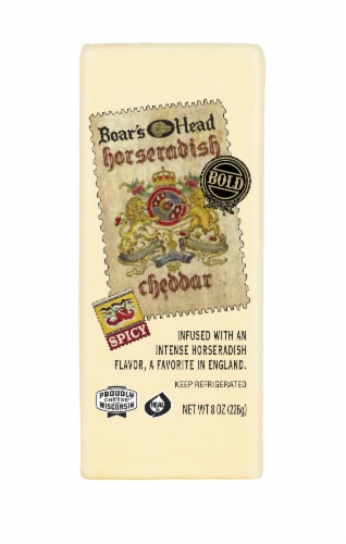 Boar's Head Horseradish Cheddar Cheese Perspective: front