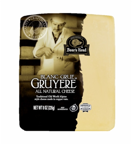 Boar’s Head Blanc Grue Gruyere Cheese Perspective: front