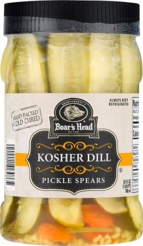 Boar's Head Kosher Dill Pickle Spears Perspective: front