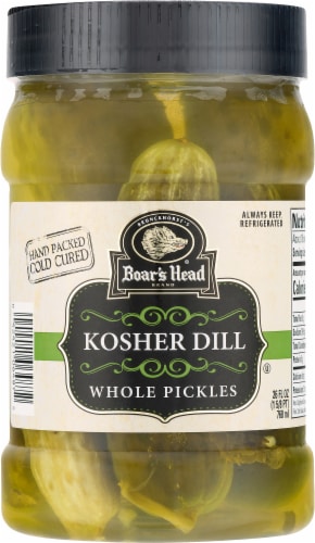 Boar's Head Kosher Dill Whole Pickles Perspective: front