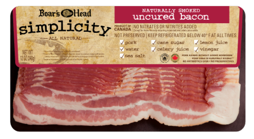 Boar's Head Simplicity All Natural Uncured Bacon Perspective: front