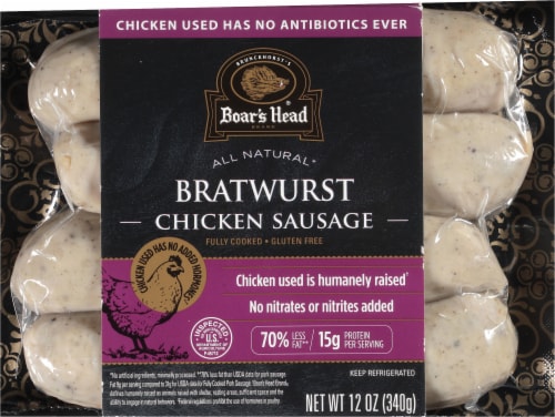 Boar's Head Bratwurst Chicken Sausage Perspective: front
