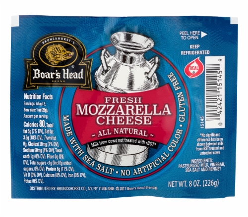 Boar's Head Fresh Mozzarella Cheese Perspective: front
