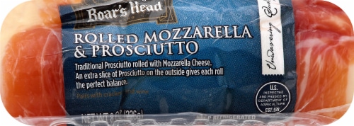Boar's Head Rolled Mozzarella Cheese & Prosciutto Perspective: front