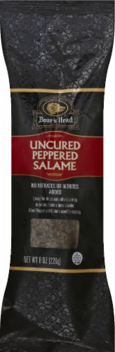 Boars Head Uncured Peppered Salame Perspective: front