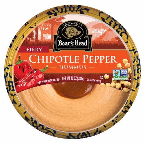 Boar's Head Fiery Chipotle Pepper Hummus Perspective: front