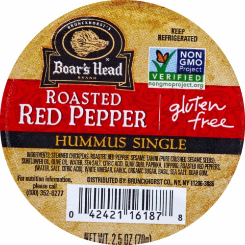 Boar's Head Roasted Red Pepper Hummus Perspective: front