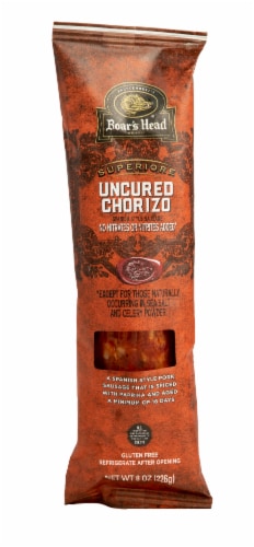 Boar's Head Superiore Uncured Chorizo Spanish Style Sausage Perspective: front