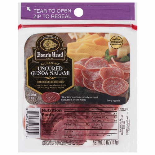 Boar's Head® All Natural Uncured Genoa Salami Pouch Perspective: front