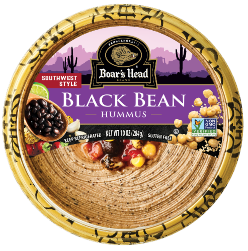 Boar's Head Southwest Style Black Bean Hummus 10 oz Perspective: front