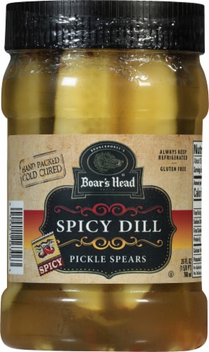 Boar's Head Spicy Dill Pickle Spears Perspective: front