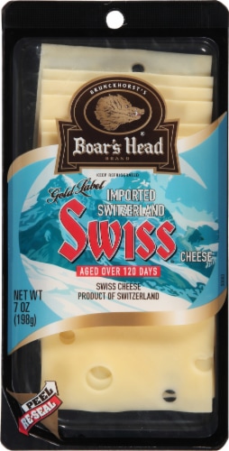 Boar's Head® Gold Label Pre-Sliced Swiss Cheese Perspective: front