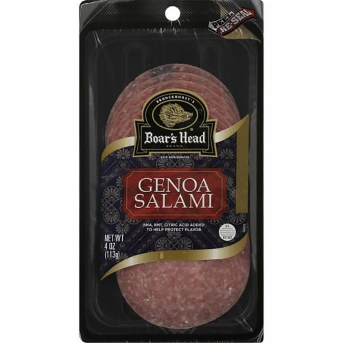 Boar's Head Pre-Sliced Genoa Salami Perspective: front