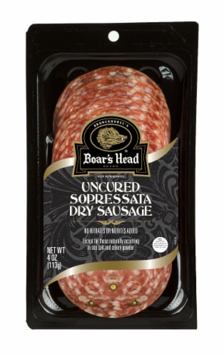 Boar's Head Uncured Sopressata Dry Sausage Perspective: front
