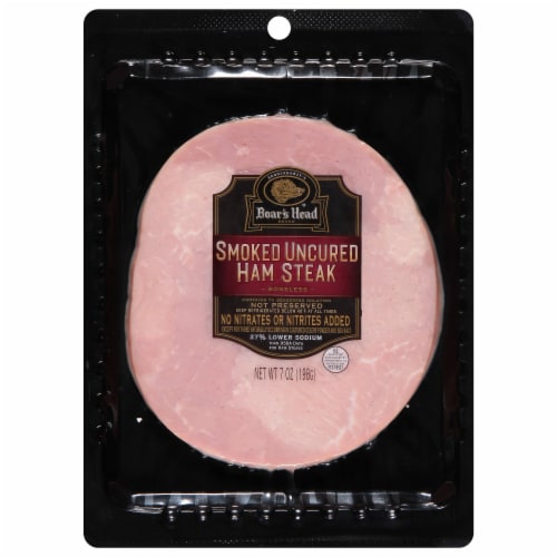 Boar's Head Smoked Uncured Ham Steak Perspective: front