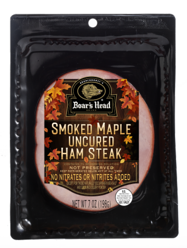 Boar's Head® Smoked Maple Uncured Ham Steak Perspective: front