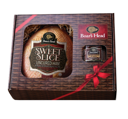 Boar's Head Sweet Slice Uncured Ham Holiday Box Fresh Sliced Deli Meat Perspective: front