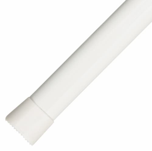 Kenney Manufacturing Company Oval Spring Tension Rod - White Perspective: front