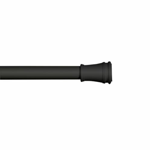 Kenney Rogers Deco Tension Curtain Rod - Black Perspective: front
