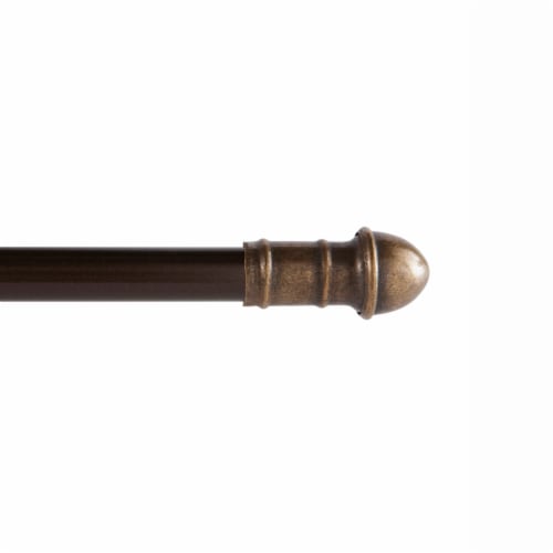 Kenney® Dresden Fast Fit™ Easy Install Adjustable Café Curtain Rod - Oil Rubbed Bronze Perspective: front