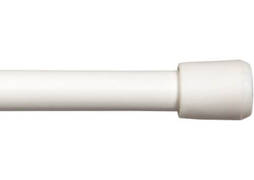 Kenney Manufacturing Company Strafford Round Spring Tension Rod - White Perspective: front