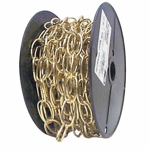 Campbell #10 60 Ft. Brass Finished Metal Craft Chain 0722000, 1