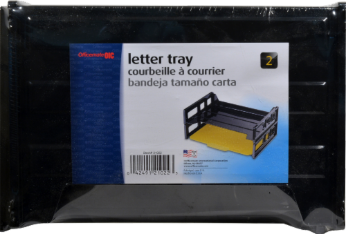 Officemate Letter Tray 21022 - Black Perspective: front