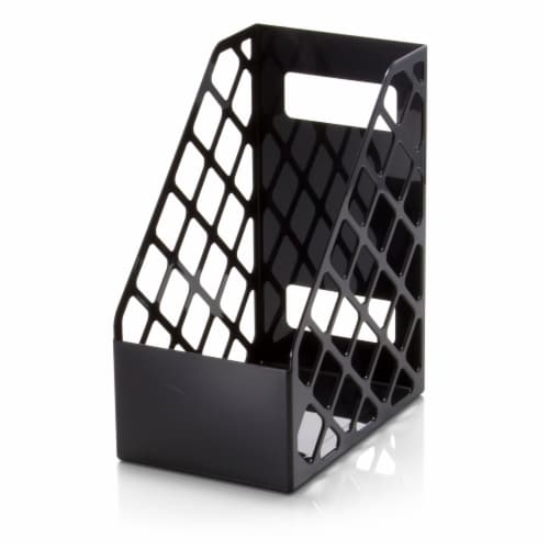 Officemate Large Magazine File - Black Perspective: front