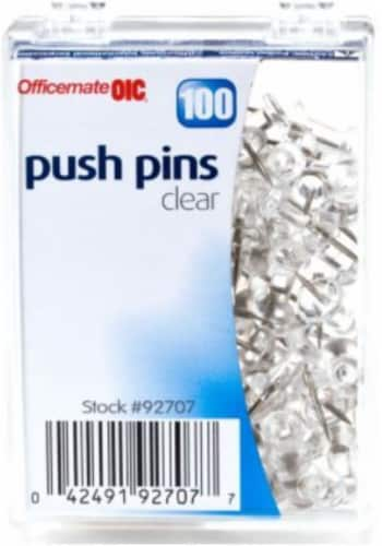 H-E-B Push Pins - Clear - Shop Paper Clips & Fasteners at H-E-B