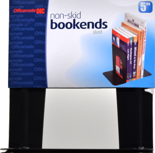 Officemate Non-Skid Steel Bookends - 2 Pack Perspective: front