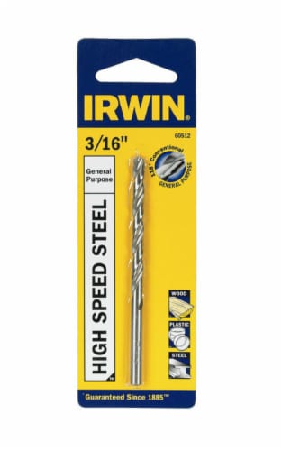 Irwin 3 16 in. x 2 3 16 in. L High Speed Steel Drill Bit 1 ct