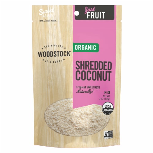 Woodstock® Farms Organic Shredded Coconut Perspective: front