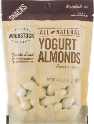 Woodstock All Natural Sweet & Crunchy Yogurt Almonds Perspective: front