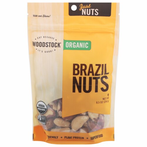 Woodstock Organic Brazil Nuts Perspective: front