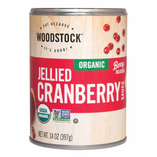 Woodstock® Organic Jellied Cranberry Sauce Perspective: front