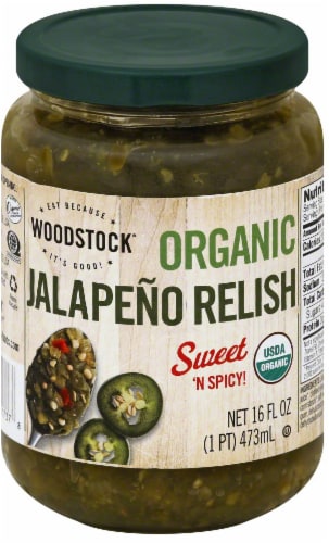 Woodstock Organic Sweet 'N Spicy Jalapeño Relish Perspective: front