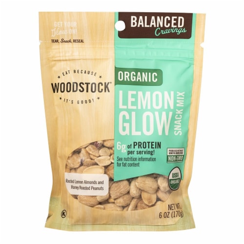Woodstock Balanced Cravings Organic Lemon Glow Snack Mix Perspective: front