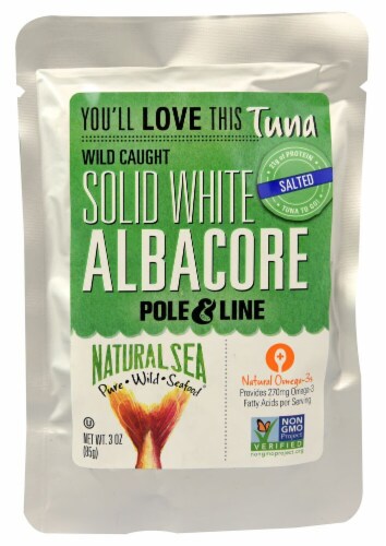 Natural Sea Pole & Line Solid White Albacore Tuna Pouch Perspective: front