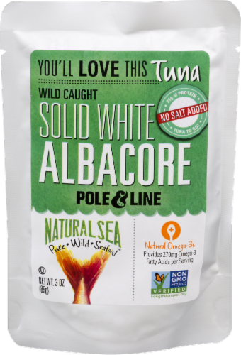 Natural Sea Pole & Line Solid White Albacore Tuna Perspective: front