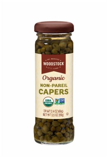 Woodstock Organic Non Pareil Capers Perspective: front