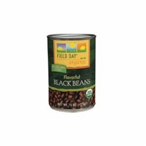 Field Day 30443 Organic Black Beans 12 x 15 Oz Perspective: front