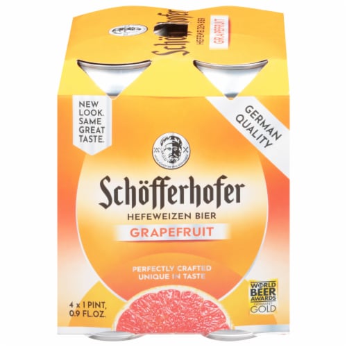 Schofferhofer Grapefruit Flavored Wheat Beer Perspective: front