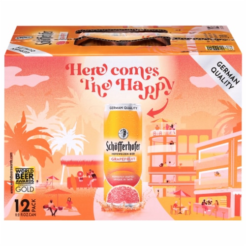 Schofferhofer Hefeweizen Grapefruit Bier Perspective: front